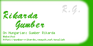 rikarda gumber business card